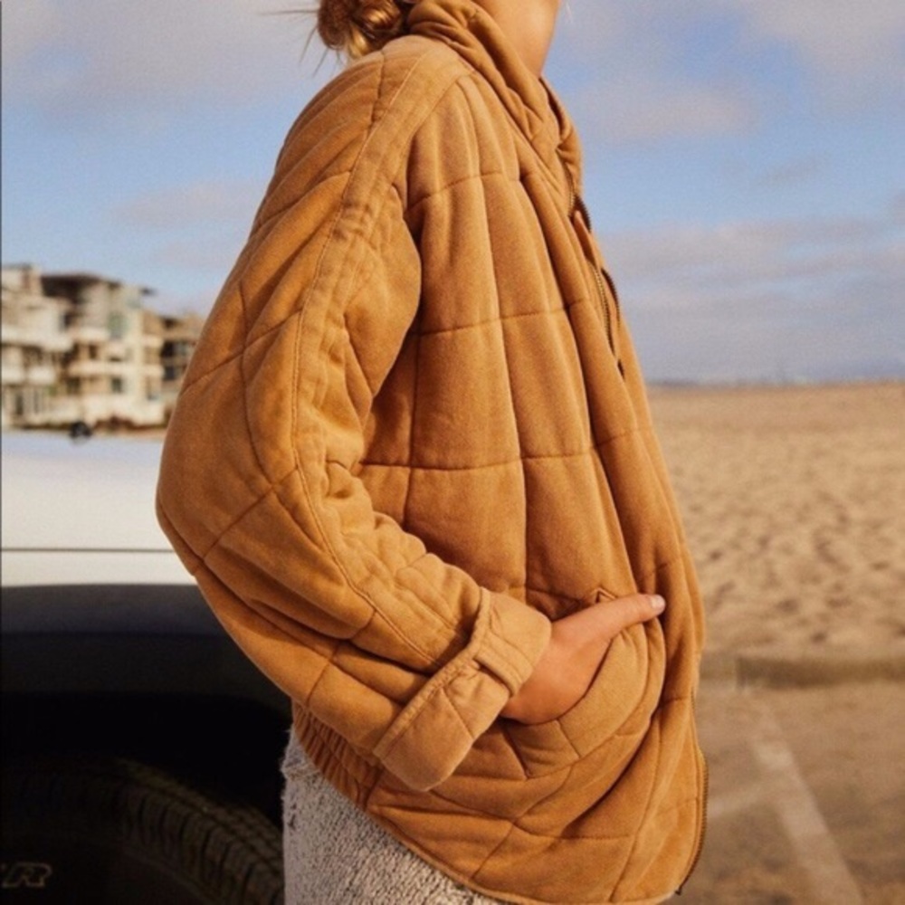 Free People Quilted Dolman Jacket